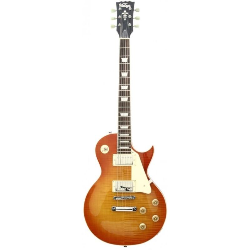 Vintage V100HB - Electric Guitar Flame Honeyburst